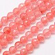 Cherry Quartz Glass Beads Strands G-G542-12mm-03-1