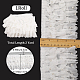 3層ナイロンプリーツレーストリム  プラスチックビーズ付きフリルレースリボン  裁縫や工芸品の装飾用  ホワイト  4-3/8インチ（110mm） OCOR-WH0082-40-2