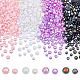 Arricraft etwa 800 Stück 4 Farben halbrunde Perlenperlen OACR-AR0001-08-1