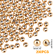 UNICRAFTALE about 200pcs Golden Round Spacer Beads 304 Stainless Steel Loose Beads 1.5mm Hole Smooth Surface Beads Finding for DIY Bracelet Necklace Jewelry Making Craft STAS-UN0029-49-2