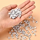 Perles de lettre à trous horizontaux acryliques opaques SACR-YW0001-44-6