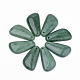 天然のグリーンジェイドの宝石のペンダント  シーグリーン  41x22x6mm  穴：2mm X-G-R160-01-1