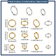 PandaHall Elite 60Pcs 6 Style Alloy Bead Frame FIND-PH0007-52-2