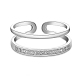 Очаровательные кольца-манжеты Shegrace из стерлингового серебра с микро-паве AAA с цирконием и родиевым покрытием 925 шт. JR92A-2