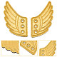 Gorgecraft 2 ペアゴールド靴羽光沢のあるチャームチャーム的な天使の靴の装飾アクセサリーデイリースポーツスタイルコロケーションファッションローラースケートハイトップキャンバススニーカー装飾用品 DIY-WH0214-39C-6