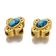 4-Hole Synthetic Turquoise Beads KK-S310-37A-3