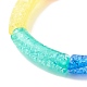 Jelly Color Acrylic Curved Tube Beaded Stretch Bracelet BJEW-JB07950-4
