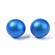 女の子の女性のための真珠色の半円形のシマウッドのイヤリング  外科用316ステンレス鋼ピン付きスタッドピアス  ドジャーブルー  11x4.5mm  ピン：0.7mm EJEW-N048-001-04-1