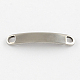 Curved Rectangle 304 Stainless Steel Blank Tag Links STAS-R071-09-1