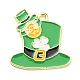 Saint Patrick's Day Alloy Enamel Pendants ENAM-P251-B02-LG-1