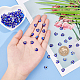 SUPERFINDINGS about 94pcs Heart Evil Eye Beads Blue Turkish Evil Eye Spacer Beads Lampwork Loose Beads with 1mm Hole for DIY Necklace Bracelets Jewelry Making LAMP-FH0001-08B-3