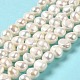 Fili di perle di perle d'acqua dolce coltivate naturali PEAR-E017-09-2