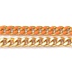 Zweifarbige handgefertigte Bordsteinketten aus Messing X-CHC-I035-01G-07-2