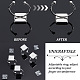 Unicraftale DIY Blank Square Cuff Ring Making Kit DIY-UN0005-39-5