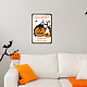 Creatcabin Plaque en métal pour Halloween - Décoration murale amusante à suspendre - Chat noir - Araignée - Citrouille - Plaques de peinture rétro avec citations pour fête AJEW-WH0157-600-6