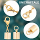 UNICRAFTALE 20 Pairs Stainless Steel Golden Cord Ends Caps Connector with Jump Rings and Lobster Claw Clasps Leather Cord Ends Terminators Crimp End Tips for Jewelry Making FIND-AB00042-5