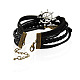 Valentines grands cadeaux de jour pour les bracelets à débordement hommes multi-brin imitation cuir X-BJEW-PJB802-3