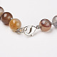 Natural Dyed Agate Beads Necklaces NJEW-F139-8mm-15-3