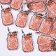 プラスチックカボション  いちご果汁  ライトサーモン  37.5x18.5x2.5mm KY-T015-08-1