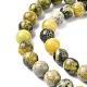 Brins de perles turquoise jaune naturel (jaspe) GSR007-2
