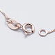 925 Sterling Silver Box Chain Necklaces STER-F039-45cm-03RG-2