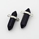 Synthetic Blue Goldstone Bullet Pointed Pendants G-F176-18-1