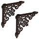Soportes decorativos de hierro fundido para estantes AJEW-WH0348-94-1