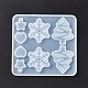 Christmas Tree & Snowflake & Heart & Star Silicone Pendant Molds DIY-E055-21-4