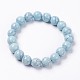 Synthetic Turquoise Beaded Stretch Bracelet BJEW-P208-01-6mm-1