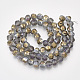 Chapelets de perles en verre électroplaqué EGLA-T018-01-A02-2