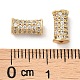 Brass Micro Pave Cubic Zirconia Beads KK-P239-24G-3