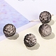 Perles d'obsidienne en argent naturel&nbsp;PW-WG68458-01-4