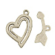 Heart Tibetan Style Toggle Clasps TIBE-2102-AS-RS-2