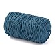 コットン糸  DIYの工芸品について  ギフトラッピングとジュエリー作り  スチールブルー  3mm  約150m /ロール OCOR-F013-13-2