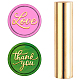 CRASPIRE Wax Seal Stamp 2 Sides Mini Brass Column Sealing Stamp 15mm for Wedding Invitation Decoration Birthday Greeting Cards Gift Scrapbooking (thank you & love) DIY-WH0308-06K-1