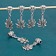 Chgcraft 50 pz pendenti di fascini del foglio tibetano foglie di albero fascini perline europee ciondola perline pendenti foglia per la collana braccialetto orecchino che fa accessorio artigianale FIND-CA0005-66-5