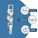 Superfindings 10 pz ottone zirconia fold over chiusura extender foglia collana braccialetto extender platino catena di estensione chiusura per creazione di gioielli collane bracciali artigianato fai da te ZIRC-FH0001-38P-5