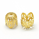 Plated Iron Bell Filigree Bead Caps X-IFIN-S696-67G-2