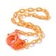 Персонализированные ожерелья-цепочки из абс-пластика NJEW-JN03220-02-1
