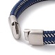 Microfiber Leather Braided Flat Cord Bracelet with 304 Stainless Steel Magnetic Buckle for Men Women BJEW-G658-02P-4