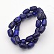 Dyed Barrel Natural Lapis Lazuli Beads Strands G-P096-15x20-03-2