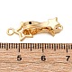 Замки из латуни с микропейвом и прозрачным фианитом KK-C075-27G-3