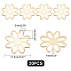 UNICRAFTALE 20pcs Golden Flower Pendants 304 Stainless Steel Dangle Charms Hollow Smooth Pendants for Jewelry Making Crafting STAS-UN0032-99G-4