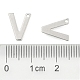 304 acciaio inossidabile fascino della lettera X-STAS-O072-V-3