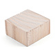 未完成の天然木ブロック  DIYクラフト用品  正方形  パパイヤホイップ  45x45x23mm WOOD-T031-01-3
