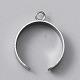 Componenti dell'anello per dito con polsino aperto in acciaio inossidabile&nbsp;STAS-WH0029-40A-P-2
