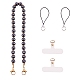 Bracelets mobiles en hématite synthétique non magnétique et 304 bracelet en perles rondes en acier inoxydable HJEW-SW00043-01-1