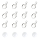 UNICRAFTALE 30pcs Leverback Earring with 30pcs Cabochons Stainless Steel Lever Back Earring Base Round Earring Blanks with 16mm Glass Cabochons Settings for DIY Jewelry Making STAS-UN0006-19P-1