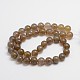 Round Natural Yellow Agate Bead Strands G-L419-77-2