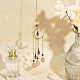 Chgcraft naturel rose quartz pendentif décorations lune suspendus attrape-soleil lune suspendus ornement pour voiture rétroviseur décoration de la maison FIND-CA0007-60-4